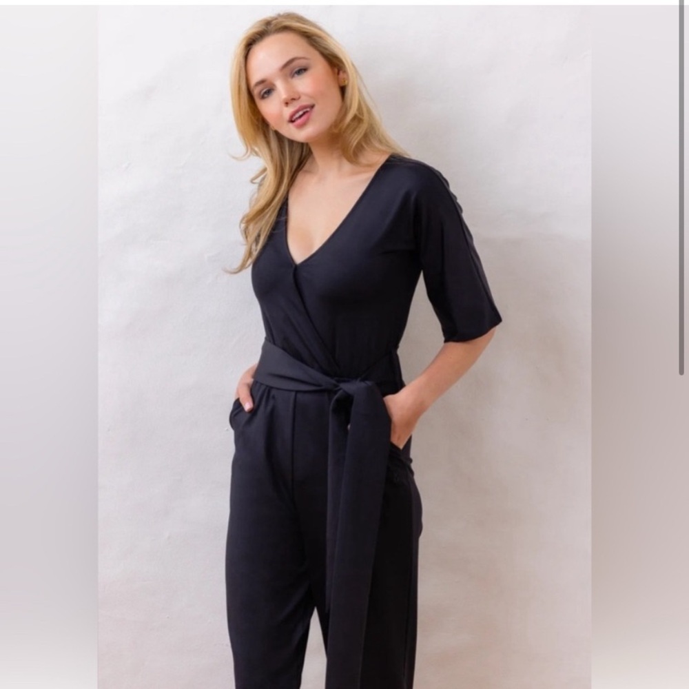 Dudley Stephens Bayberry Black Jumpsuit
